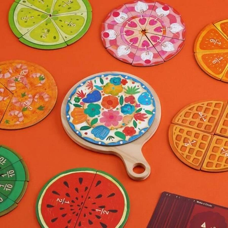 mierEdu Układanka matematyczna do nauki ułamków - Yummy Food ME338