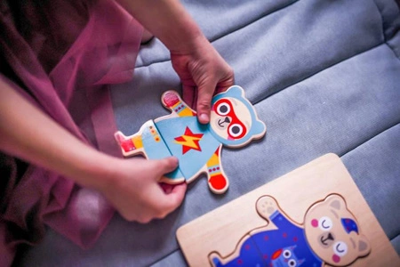 Auzou Drewniane wesołe Misie 78644