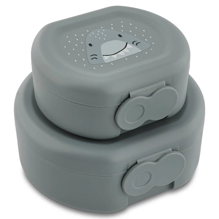 Zestaw pojemników na przekązki z klipsem 2 szt. - Rekin Trixie Baby