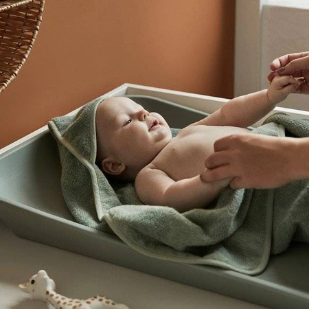 LEANDER - ręcznik z kapturem, zielony