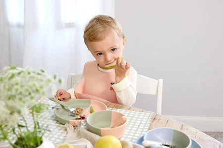 Lassig Zestaw sztućców ze stali nierdzewnej z silikonową rączką 3 el. Happy Fruits Cherry