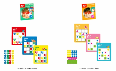 Gra podróżna z naklejkami Apli Kids - Sudoku kształty
