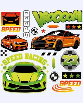 Naplamki Naprasowanki Racing mały arkusz