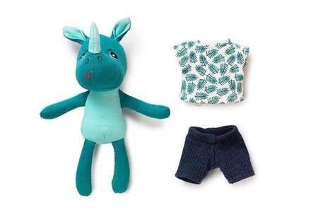 LILLIPUTIENS Mini - przytulanki rodzina nosorożców z rozkładaną matą Nosorożec Marius 2 lata+