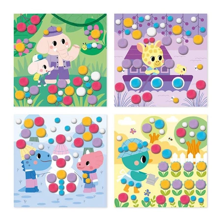 Zestaw kreatywny Pompony My arts & crafts 3+, Janod