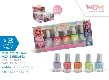 Zestaw pastelowych lakierów do paznokci 5szt. WOW00110