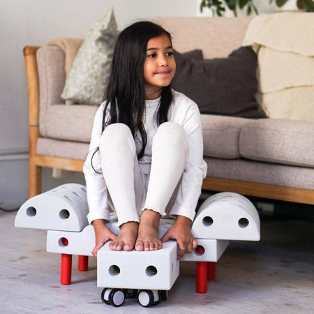 MODU Dreamer kit 12in1 – Kreatywne klocki rozwijające motorykę dużą, czerwony