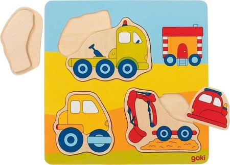 Układanka dla dzieci Na placu budowy 57721- Goki, puzzle do układania