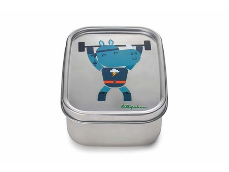 LILLIPUTIENS Lunchbox ze stali nierdzewnej Super Nosorożec Marius