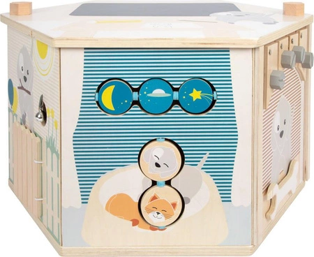 Drewniana kostka edukacyjna aktywizująca Pies i kot 12231-Small Foot, zabawki edukacyjne