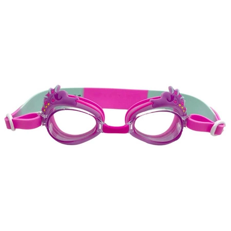 Okulary do pływania dla dzieci Konik morski różowy 3+, Aqua2ude