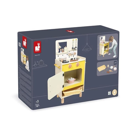 Janod Drewniana kuchnia z 10 akcesoriami Shiny Grandma 3+