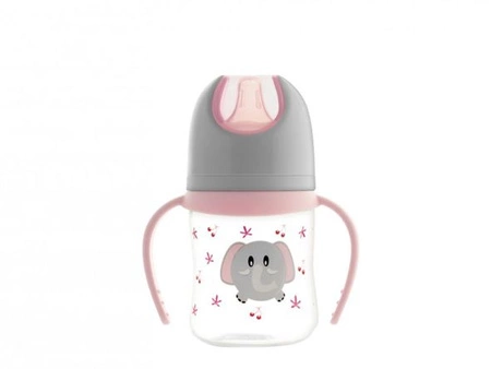 Kubek niekapek z ustnikiem słonik 4m+ 120ml LULABI