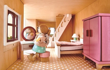 Drewniane meble do domku dla lalek - sypialnia, Tender Leaf Toys