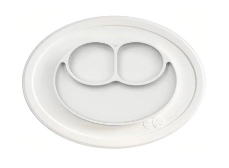 EZPZ Silikonowy talerzyk z podkładką mały 2w1 Mini Mat biały