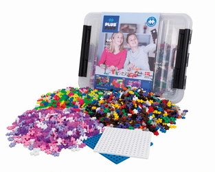 Plus-Plus, Mini Basic, Neon, Brokat, 2 płytki - 2400 szt - Edukacja