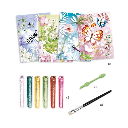 Zestaw artystyczny z brokatem MOTYLE DJ09503