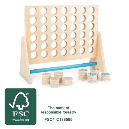 Drewniana gra Cztery w rzędzie XXL Activ 12031-SF-Small Foot, gry logiczne