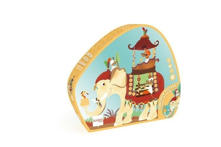 Scratch, Puzzle konturowe Słoń 37 elem.