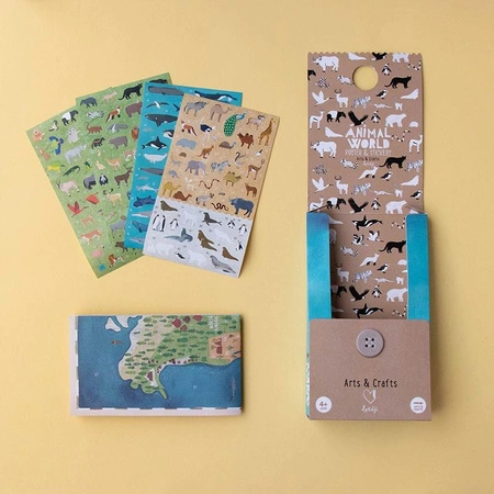 Arts&Crafts Kreatywne naklejki - Zwierzęta Świata | Londji®