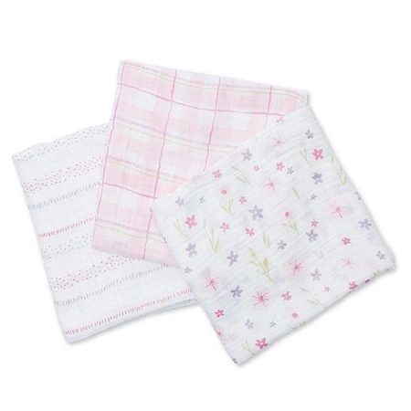 Lulujo Kocyk Muślinowy Pink Floral 3 szt