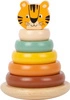 Wieża układanka na paliku Safari Tygrys 11706-Small Foot, zabawki motoryczne