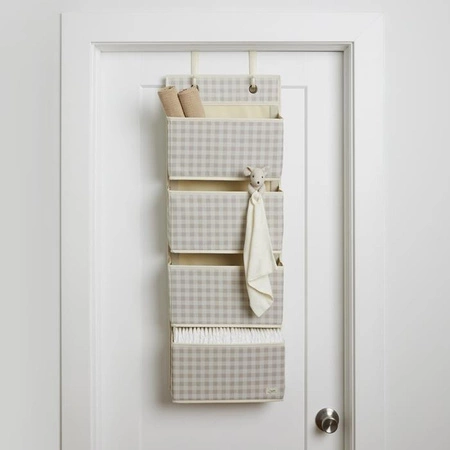 3 Sprouts Organizer Na Drzwi Wiszący Gingham Beige