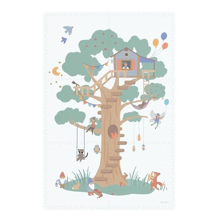 Play&Go Dwustronna Mata Piankowa EEVAA 3w1 Treehouse