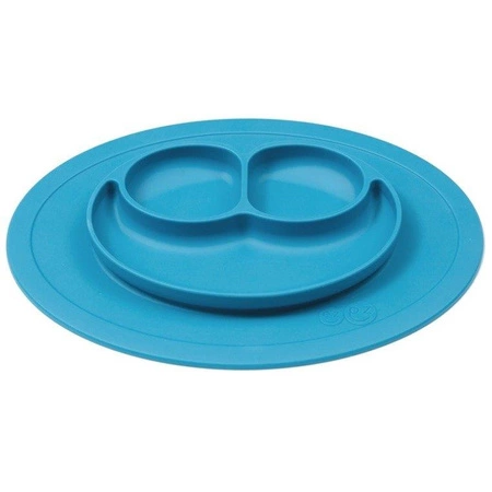 EZPZ Silikonowy talerzyk z podkładką mały 2w1 Mini Mat niebieski
