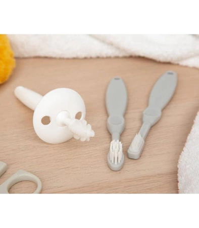 Szczoteczki do dziąseł i ząbków 3 szt., biało-szare, Kiokids