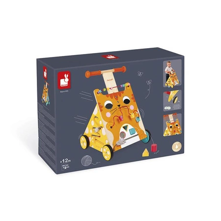 Wielofunkcyjny pchacz edukacyjny Kot, Janod