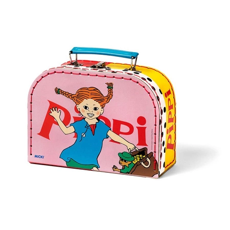 Walizka z grubego kartonu Pippi, 20 cm, Różowa