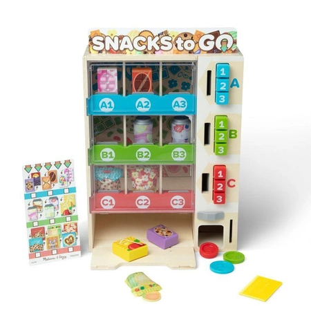 Drewniany automat z przekąskami i napojami dla dzieci Snack to Go Melissa & Doug 32400