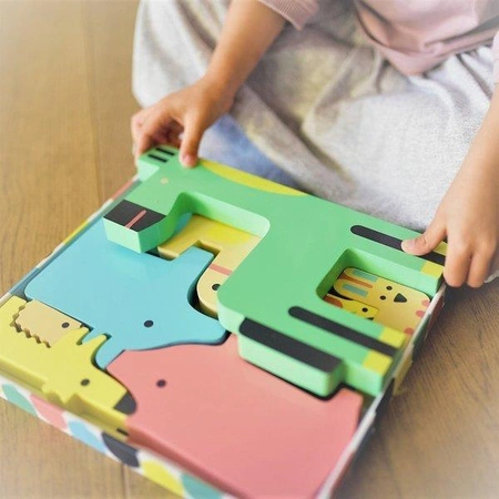 Auzou Drewniane zwierzątka klocki 78040