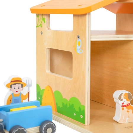 VIGA Drewniana Farma Dom Farmera Z Ogródkiem I Traktorem 21 el