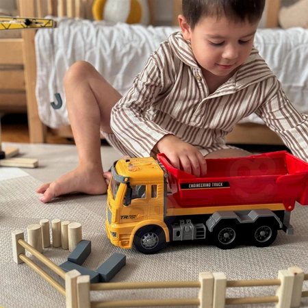 WOOPIE Wywrotka Budowlana w Skali 1:12 Efekty Świetlne Dźwiękowe