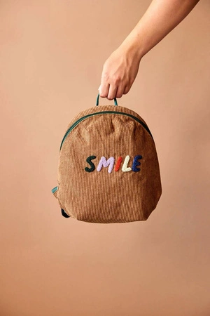 Lassig Plecak mini sztruks Little Gang Smile caramel