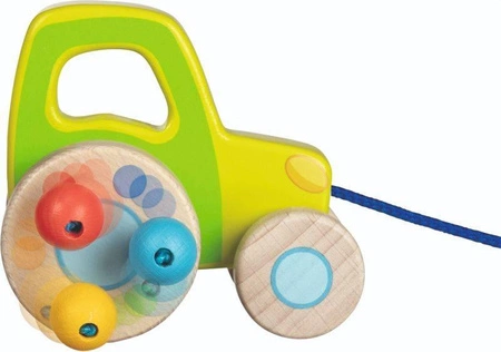 Traktorek z kulkami 54858- Goki, zabawki do ciągnięcia