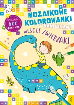 Wesołe zwierzaki. Mozaikowe kolorowanki