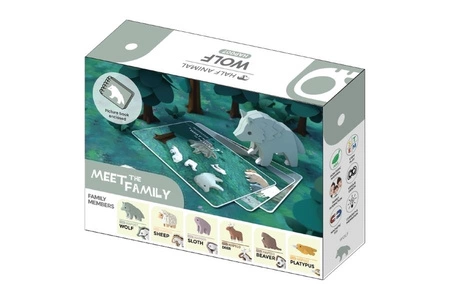 Halftoys Magnetyczny Składany Wilk z Książeczką