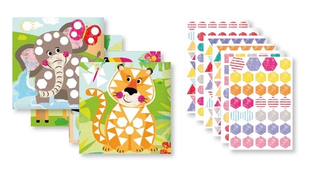 Zestaw kreatywny z naklejkami Apli Kids - Tygrys