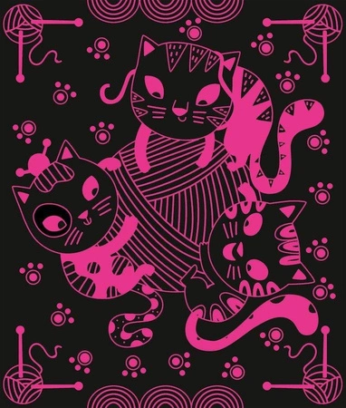 Zestaw kreatywny Do zdrapywania Koty 5+, Janod