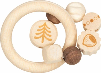 Grzechotka dla dzieci Mała wiewióreczka z pierścieniem dotykowym 765110-Heimess Nature, prezent dla niemowlaka