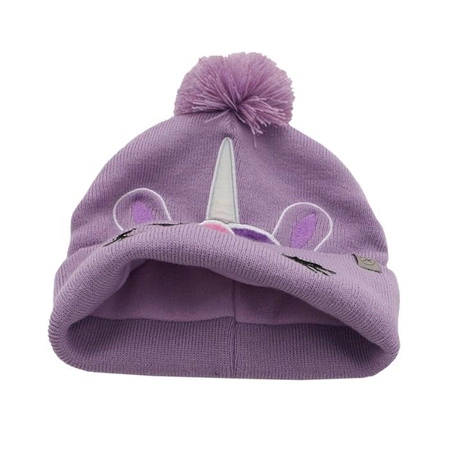 FlapJack Czapka dla Dziecka z Pomponem Jednorożec M/L