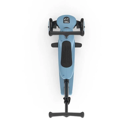 ZESTAW - SCOOTANDRIDE Highwaykick 1 Push and Go 2w1 Jeździk i hulajnoga z rączką do prowadzenia 1-5 lat Steel + Kask XXS BLACK