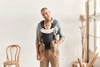 BABYBJORN - nosidełko Harmony 3D Mesh, Antracyt + śliniaczek do nosidełka Harmony