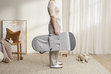 BABYBJORN - leżaczek BLISS WOVEN - Jasny szary melanż