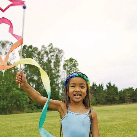 Szarfa jedwabna, tęczowa, Grimm's