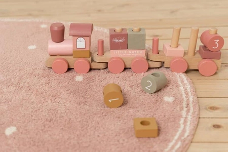 Little Dutch Dywan okrągły Dot Pink 110 x 110 cm RU10410150