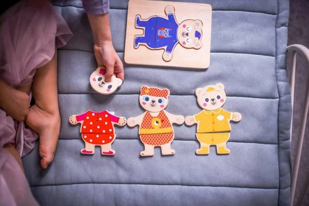 Auzou Drewniane wesołe Misie 78644